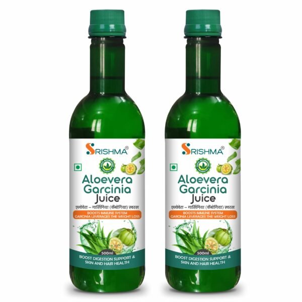 Srishma Aloe Vera Garcinia Juice | Supports Weight Management | Better Nutrition | 500 ml (Pack of 2) 1000 ml