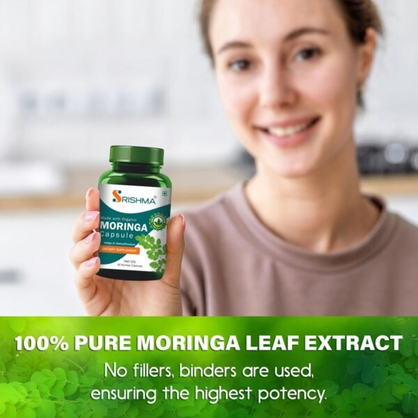 Srishma Ayurvedic Moringa Capsule | Pack of 2| | 2x60 Capsules | - Image 2