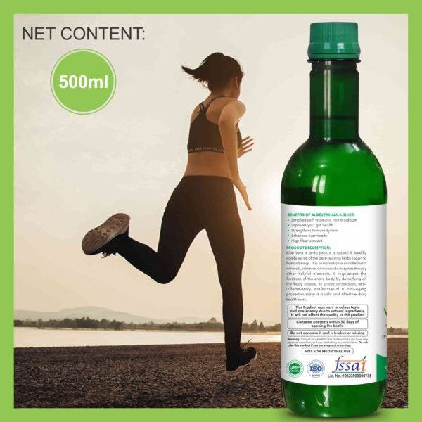 Srishma Aloevera Amla Juice | Pack of 2 | | 2×500ml | - Image 4