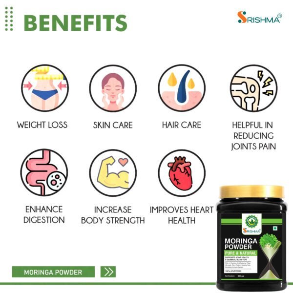 Srishma Moringa Powder - 400gm - Image 2