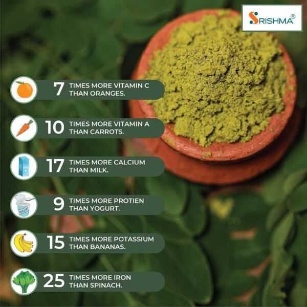 Srishma Moringa Powder - 400gm - Image 4