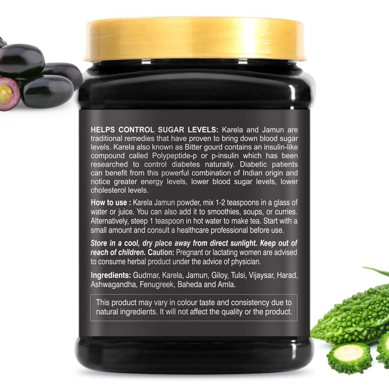 Srishma Karela Jamun Powder | Natural Sugar Control 400G - Image 7