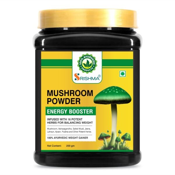 Srishma Ayurvedic Mushroom Powder Infused with 16 Potent Herbs - Weight Gainer (200 g)