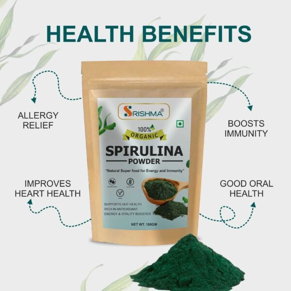 Srishma Spirulina Powder | Boosts Immunity, Good Oral Health - Image 2