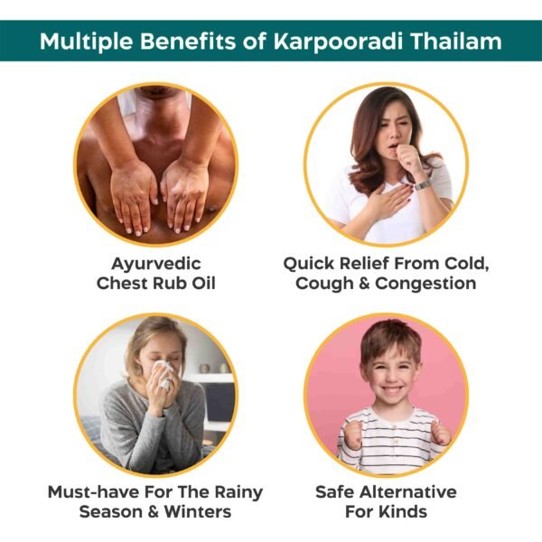 Srishma Karpooradi Thailam| Chest Rubbing Oil For Cough and Cold Relief| - Image 2