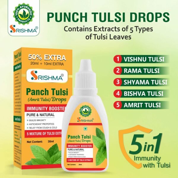 Srishma Panch Tulsi (Amrit Tulsi) Drops - Image 2