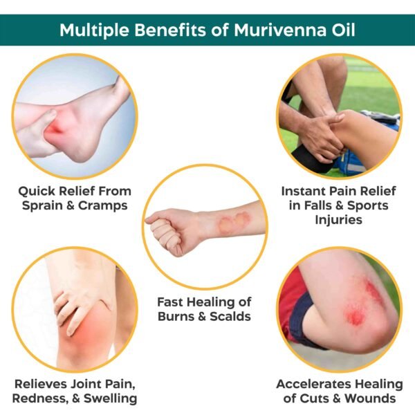 Srishma Murivenna Oil | For Burns,Cuts and Sprains | Pack of 2 | - Image 2