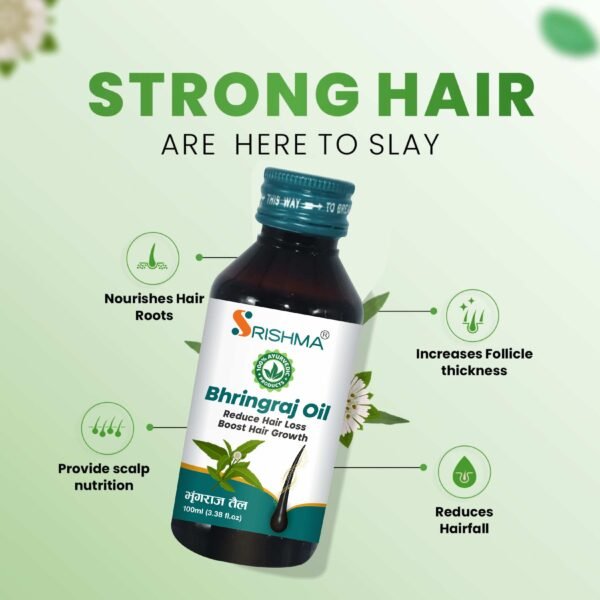 Srishma Bhringraj Oil |Reduces Hair Loss, Boost Hair Growth| - Image 3