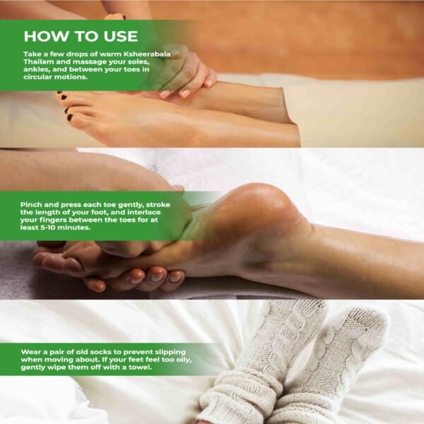Srishma Ksheerabala Thailam | Foot Massage Oil | |100ml | - Image 4