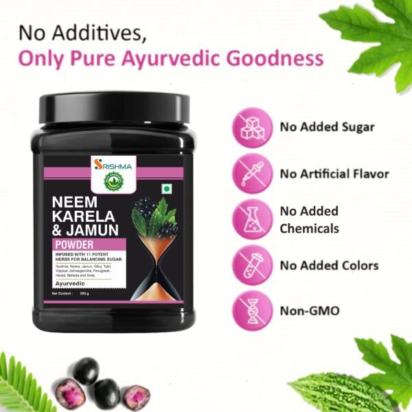 Srishma Neem Karela & Jamun Powder 200g - Image 3