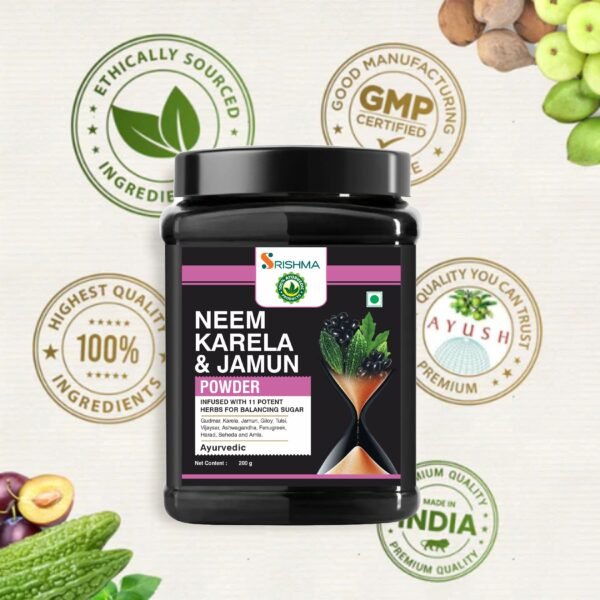 Srishma Neem Karela & Jamun Powder 200g - Image 4